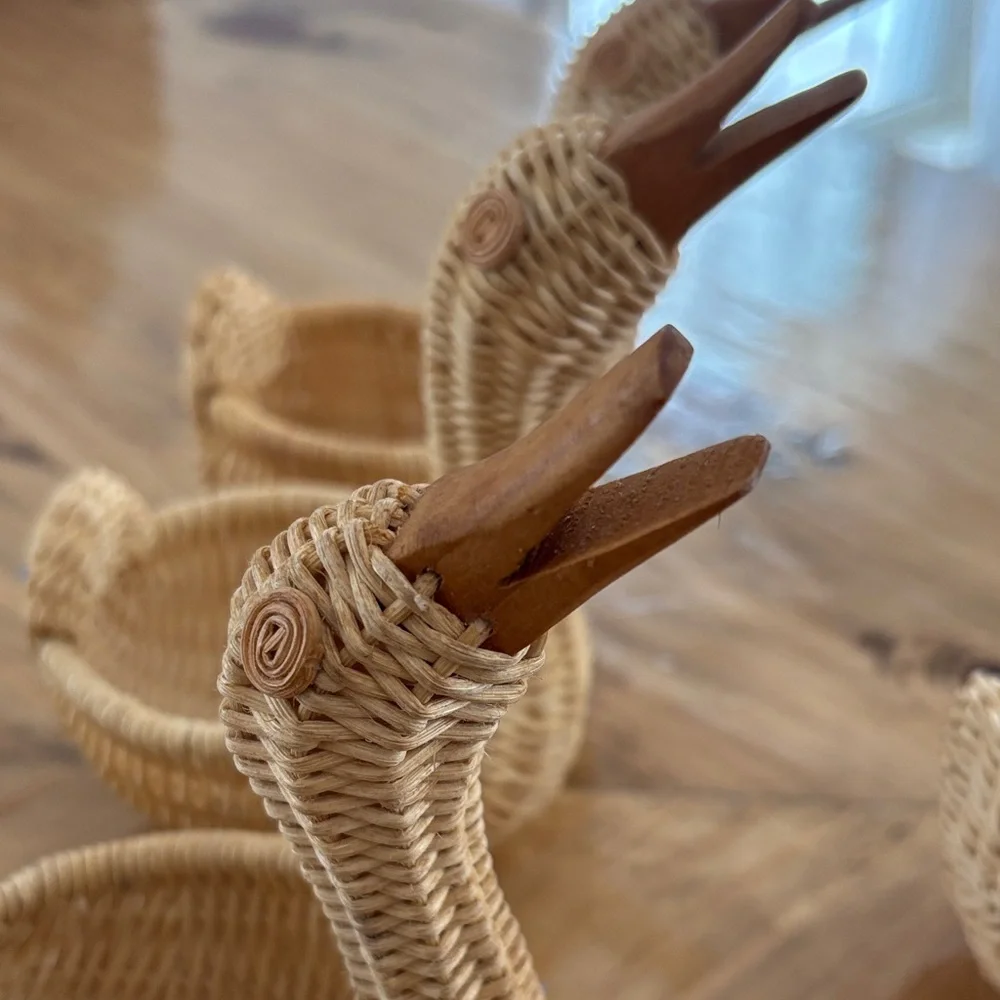 Woven Duck Basket Set - Natural Brown - Picture 6 of 12